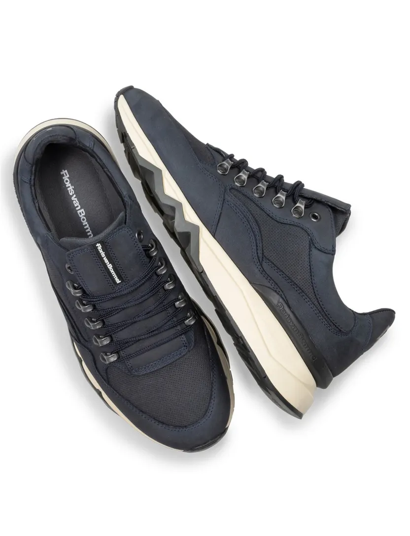 Sneakers Floris van Bommel donkerblauw leer