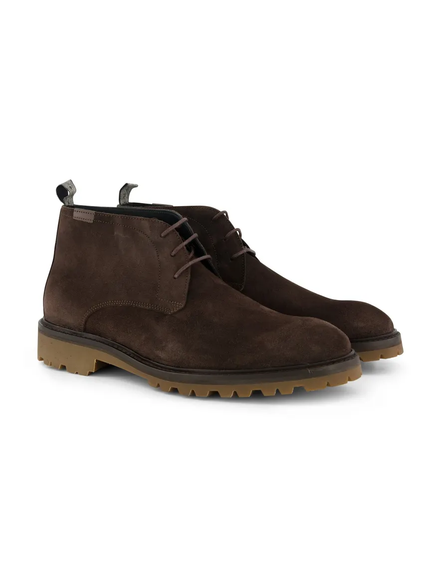 Floris van Bommel boots suede bruin