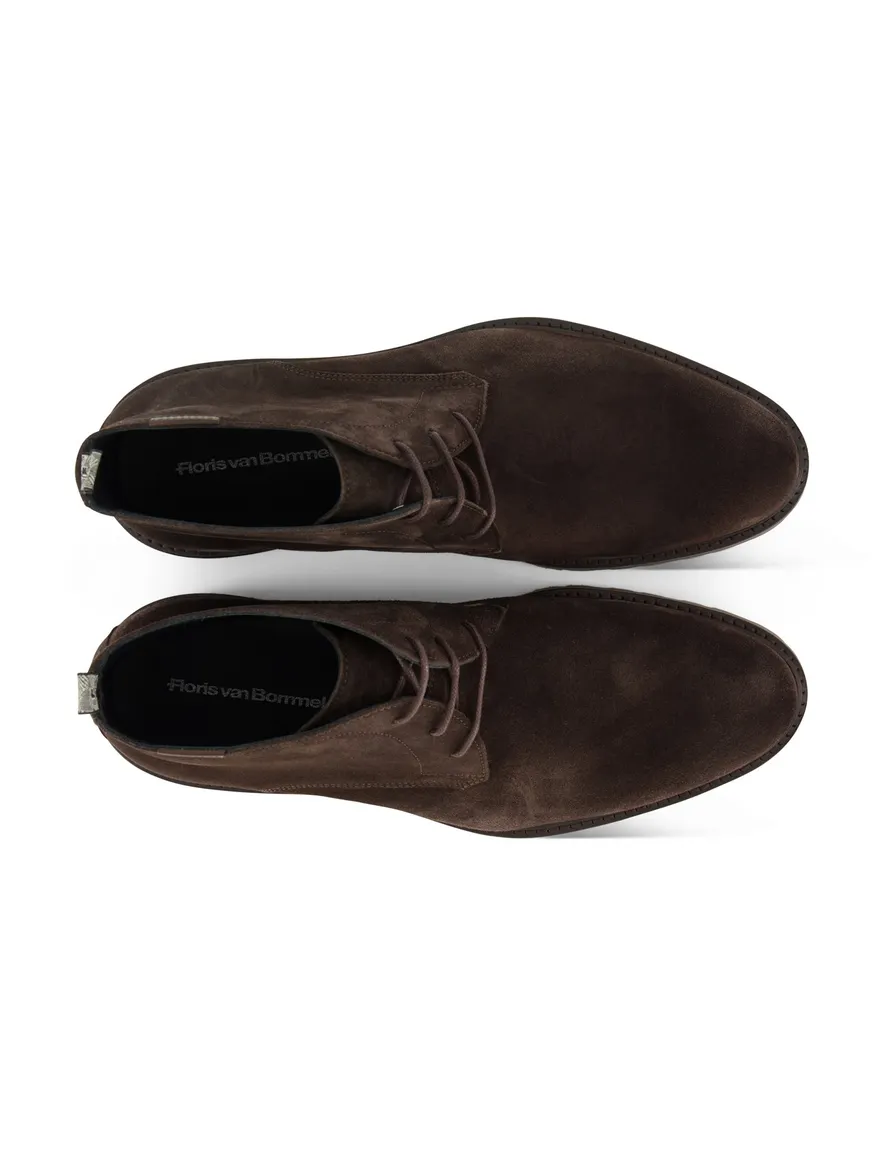Floris van Bommel boots suede bruin