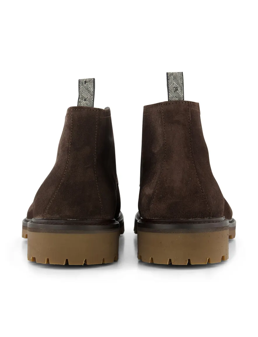 Floris van Bommel boots suede bruin