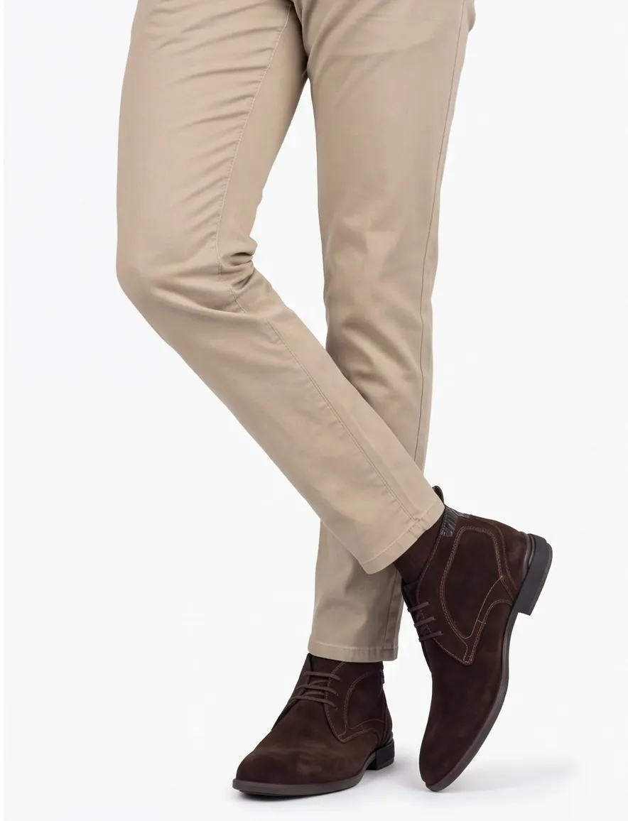 Floris van Bommel boots bruin suede