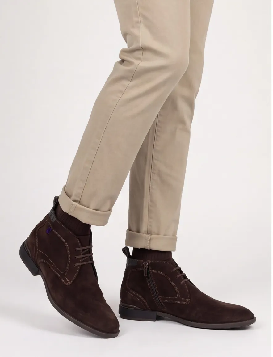 Floris van Bommel boots bruin suede