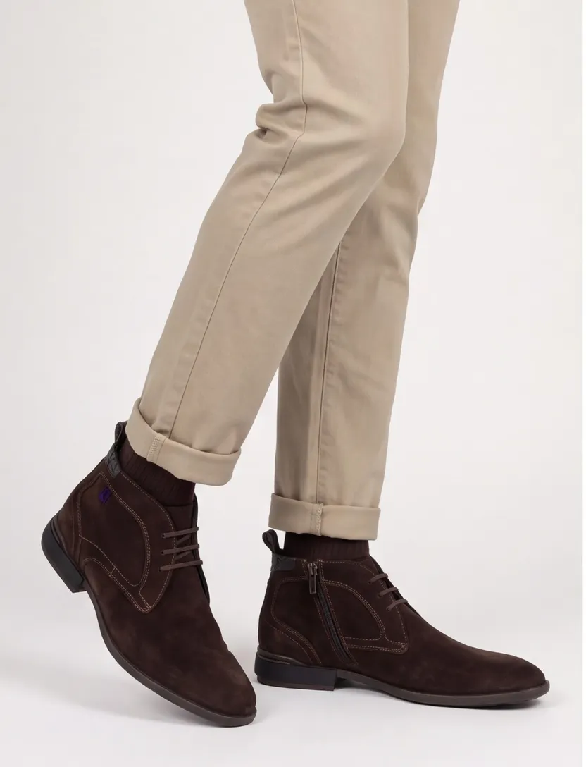 Floris van Bommel suede boots bruin winter