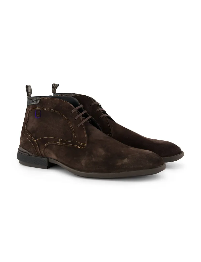 Floris van Bommel suede boots bruin winter