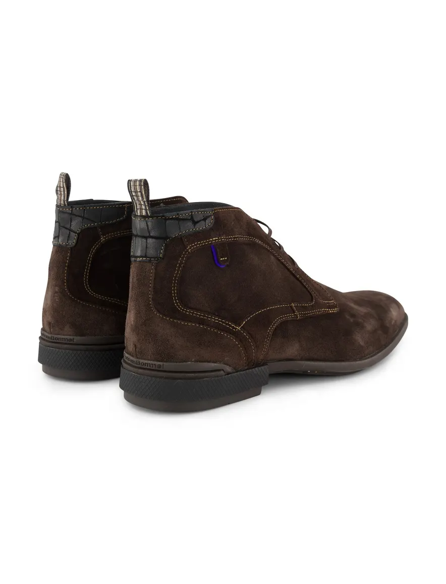 Bruine suède boots Floris van Bommel