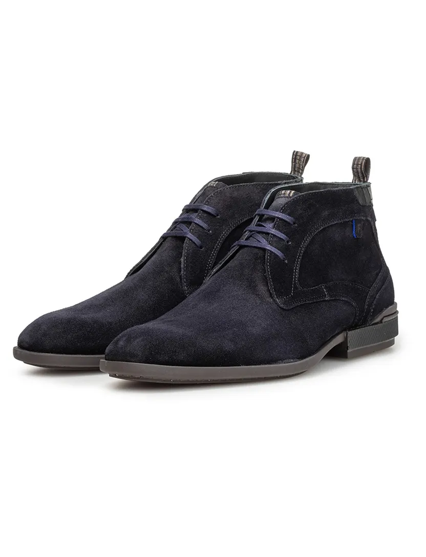 Boots Floris van Bommel donkerblauw suede