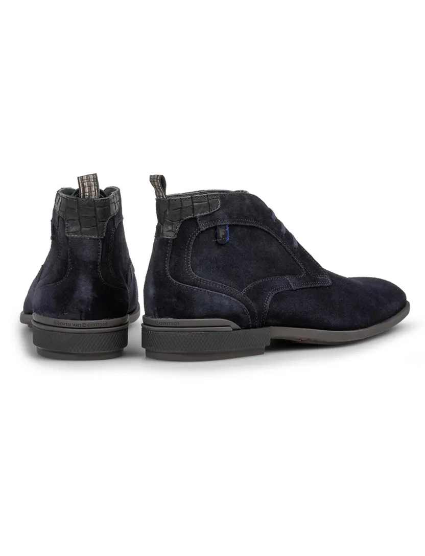 Boots Floris van Bommel donkerblauw suede