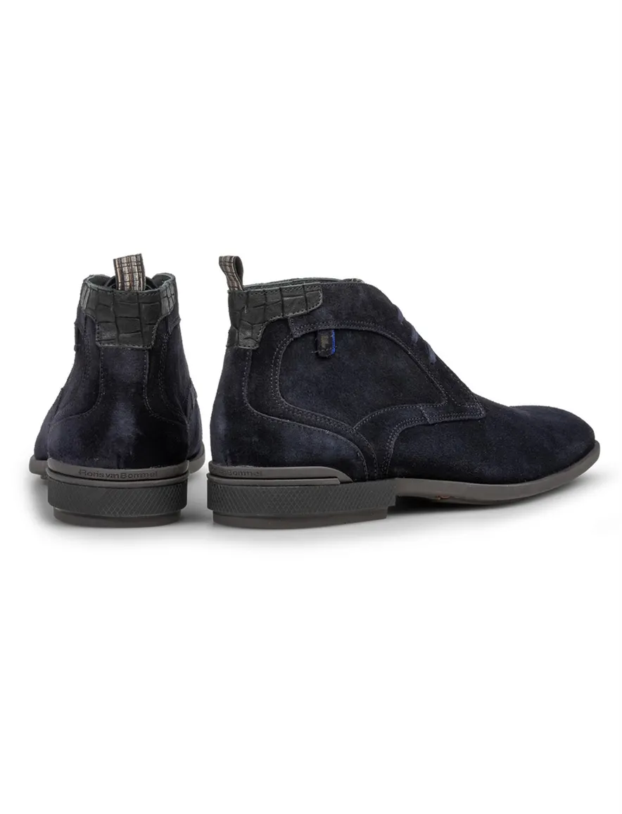 Floris van Bommel suede boots donkerblauw