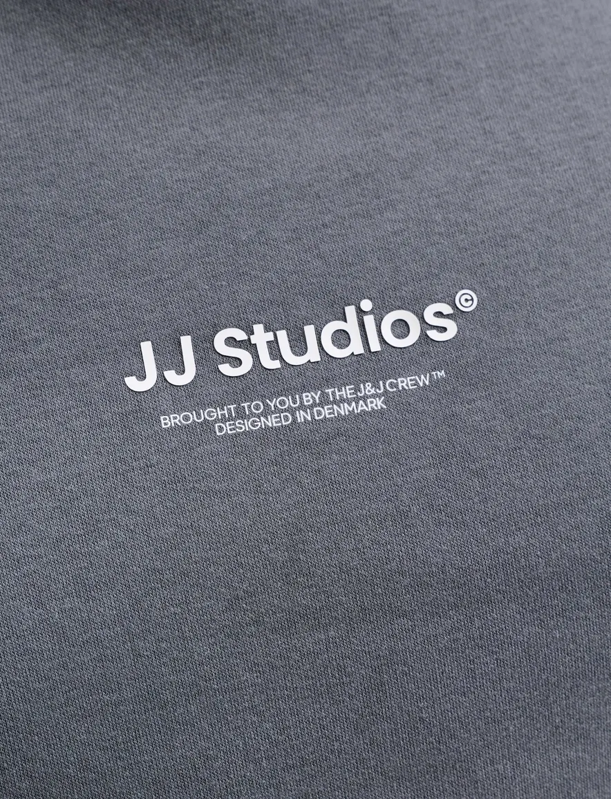 Jack & Jones Plus Size trui ronde hals grijs met opdruk