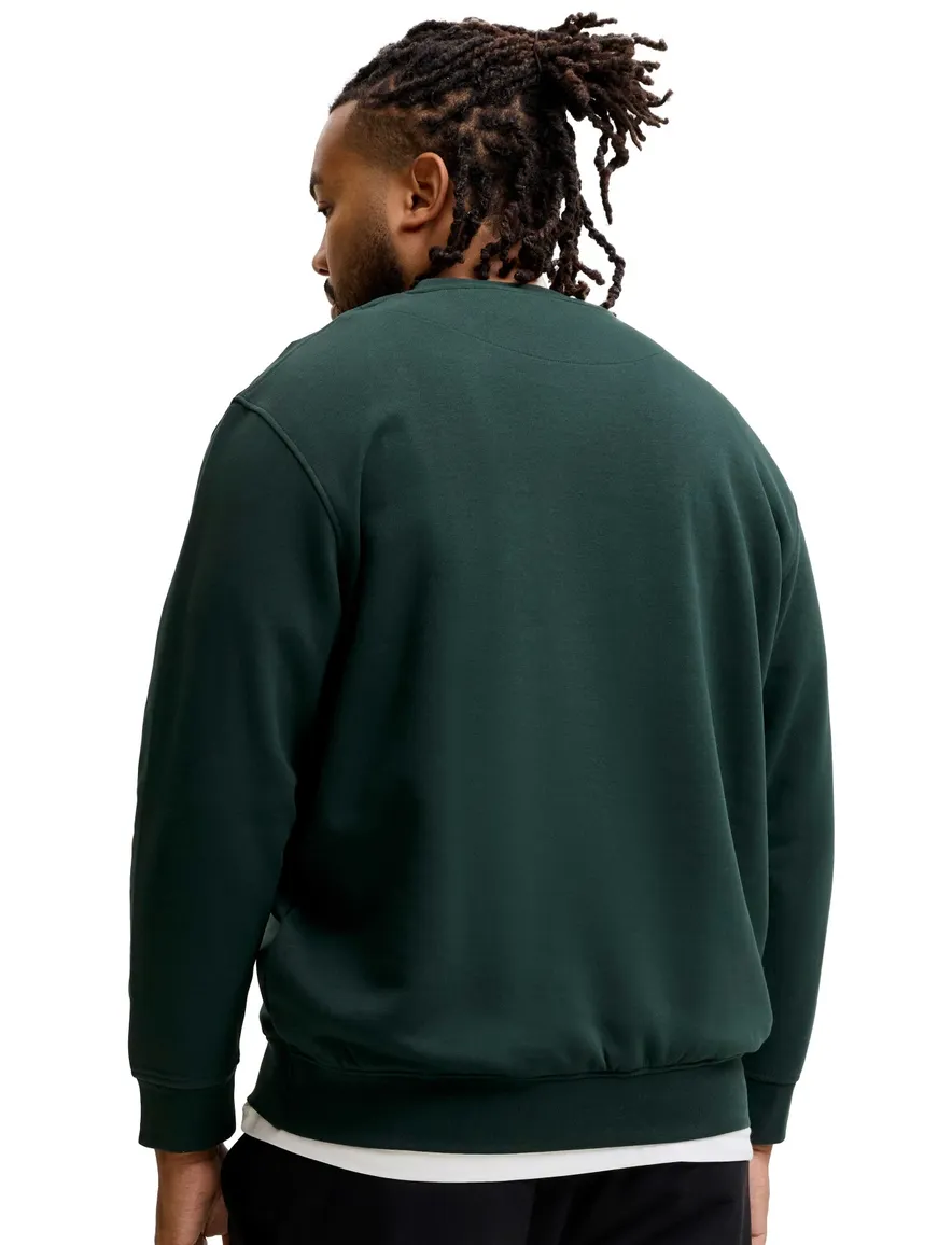 Jack & Jones Plus Size trui ronde hals donkergroen