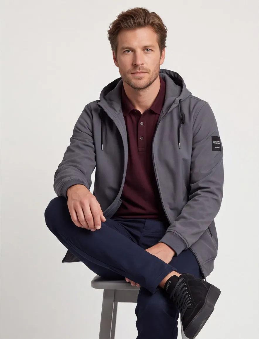 Jas Jack & Jones grijs Turbulence