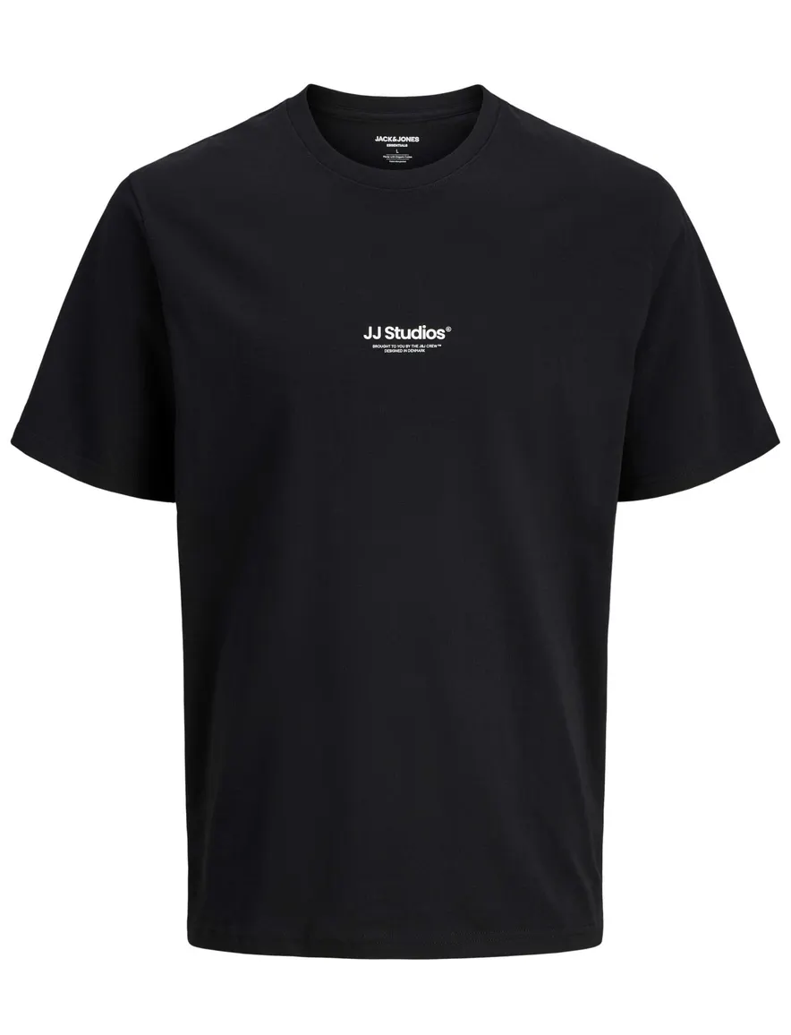 Jack & Jones Plus Size T-shirt ronde hals zwart