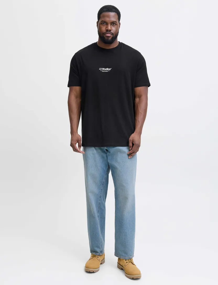 T-shirt Jack & Jones Plus Size zwart opdruk
