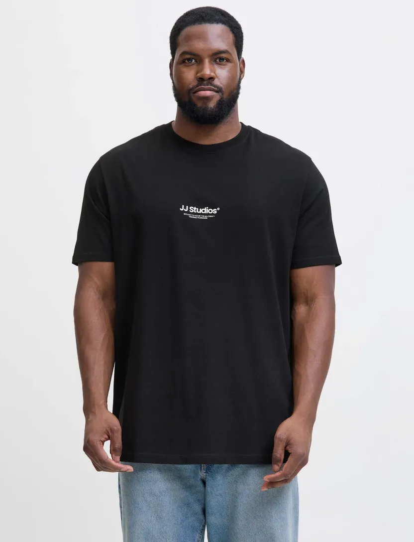 T-shirt Jack & Jones Plus Size zwart opdruk