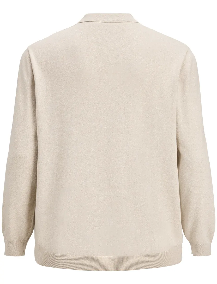 Poloshirt Jack & Jones Plus Size beige gebreid