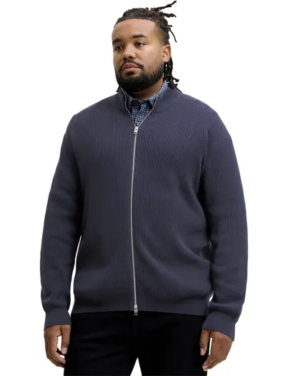 Jack & Jones Vest Jack & Jones Plus Size donkerblauw gebreid