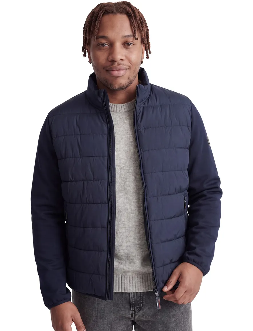 Jack & Jones Plus Size gewatteerde jas donkerblauw