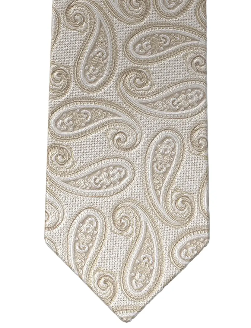Stropdas Olymp beige paisleys geprint