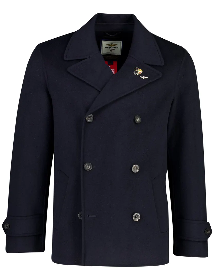 Overjas Aeronautica Militare donkerblauw wol