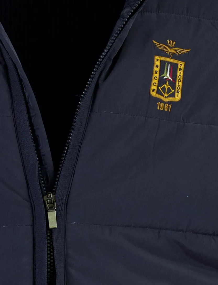 Vest Aeronautica Militare donkerblauw outdoor capuchon