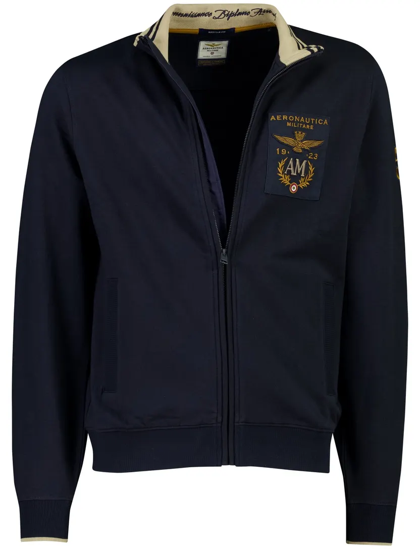 Vest Aeronautica Militare donkerblauw hoge hals
