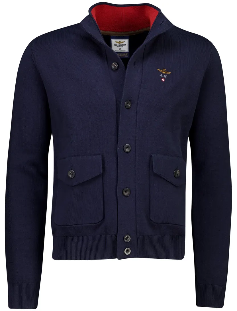 Vest Aeronautica Militare donkerblauw wijde fit
