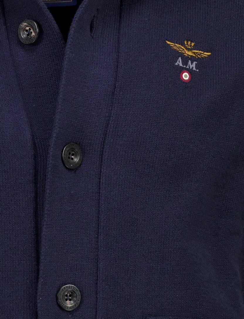 Vest Aeronautica Militare donkerblauw wijde fit