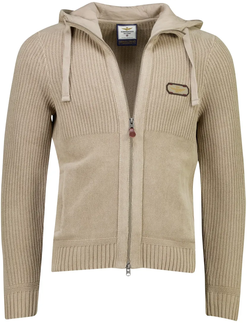 Vest Aeronautica Militare bruin capuchon