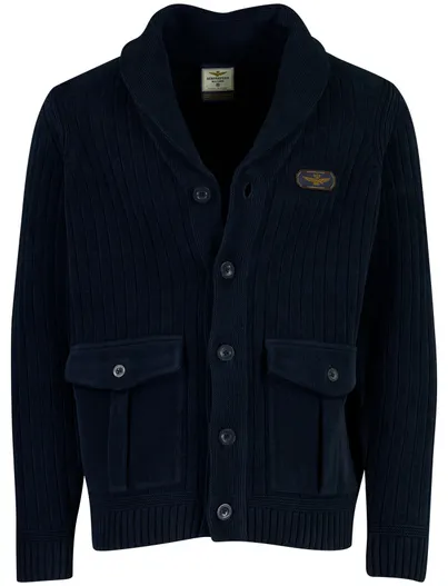 Aeronautica Militare Aeronautica Militare vest donkerblauw effen