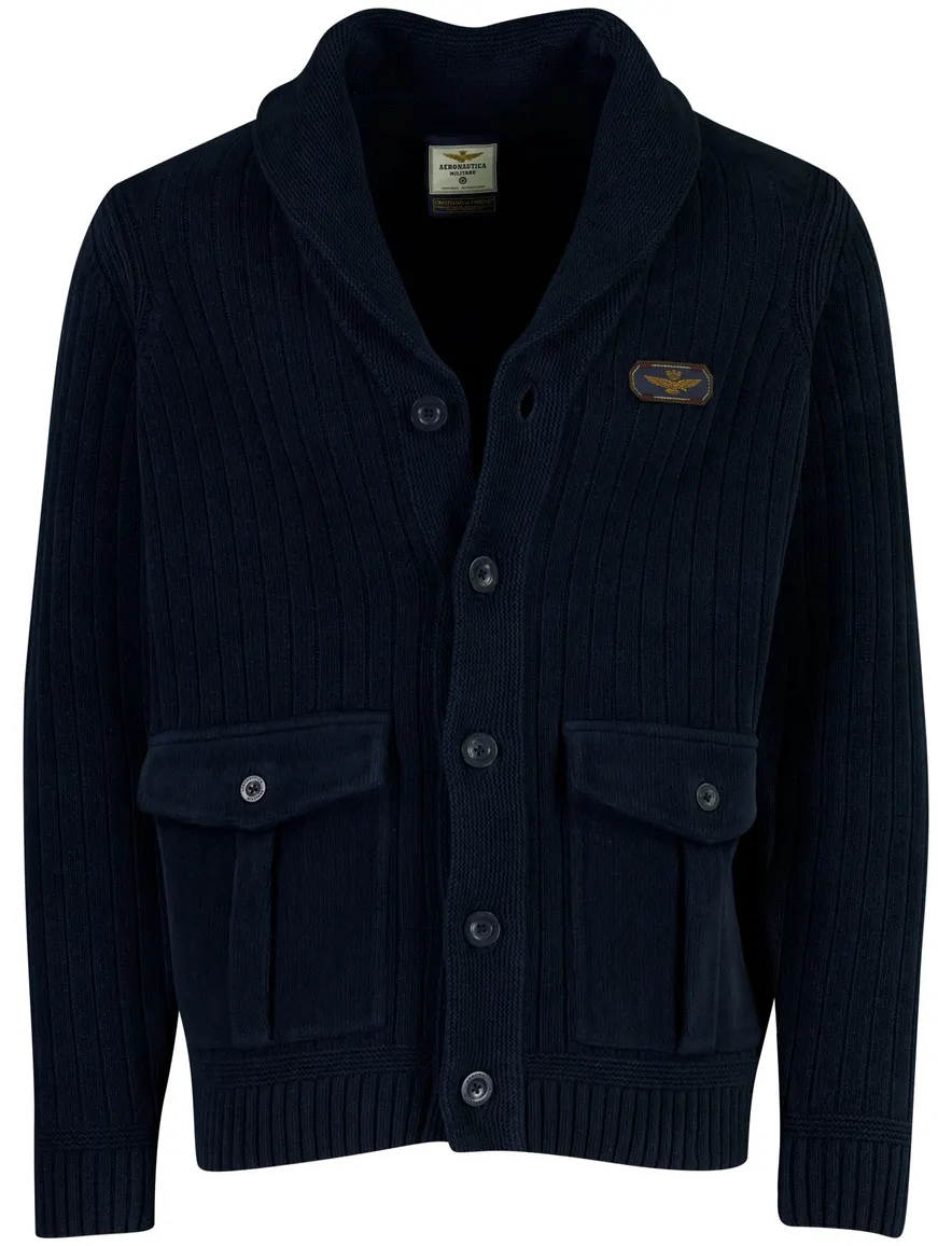 Aeronautica Militare vest donkerblauw effen
