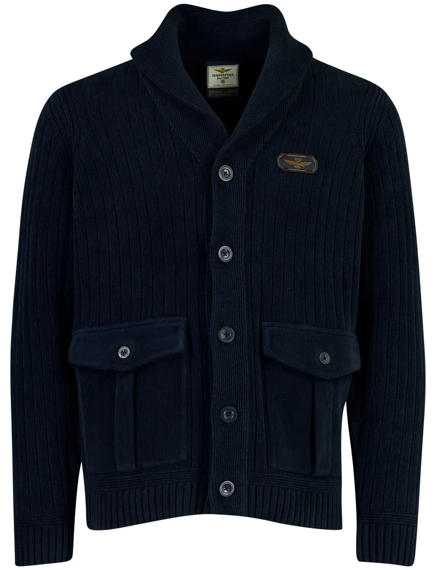 Aeronautica Militare vest donkerblauw effen