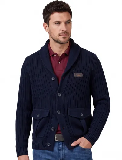 Aeronautica Militare Aeronautica Militare vest donkerblauw effen