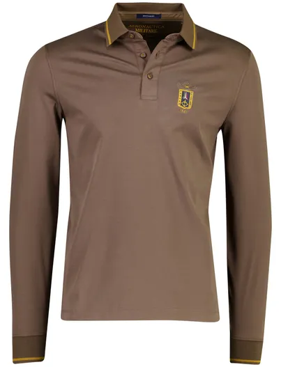 Aeronautica Militare Aeronautica Militare poloshirt bruin Regular Fit