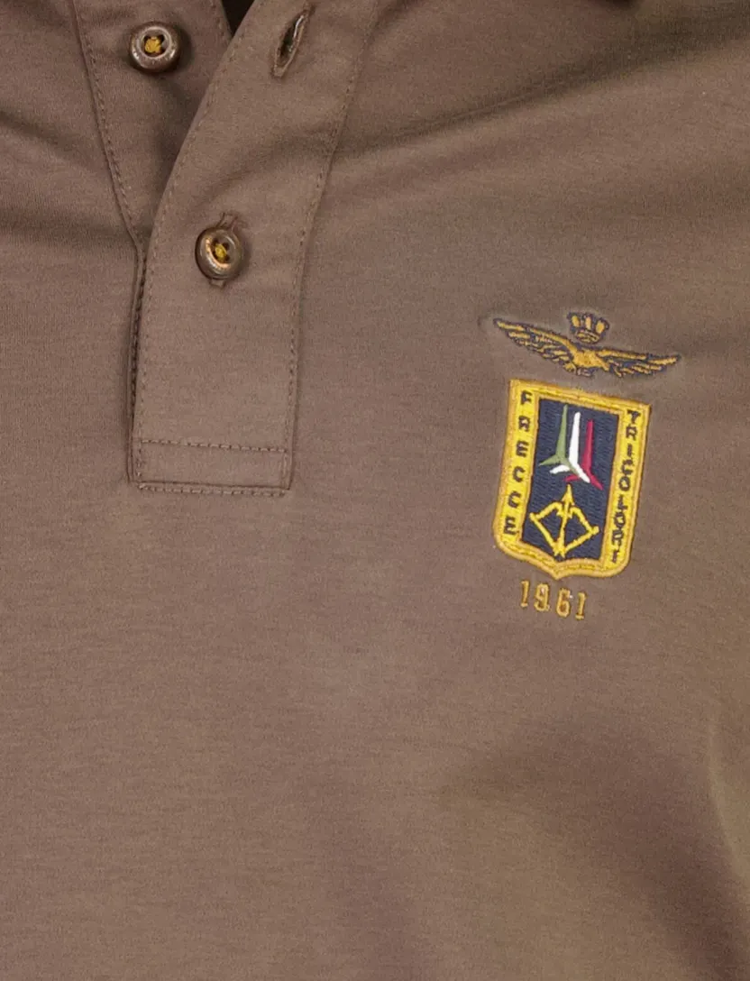 Poloshirt Aeronautica Militare bruin Regular Fit