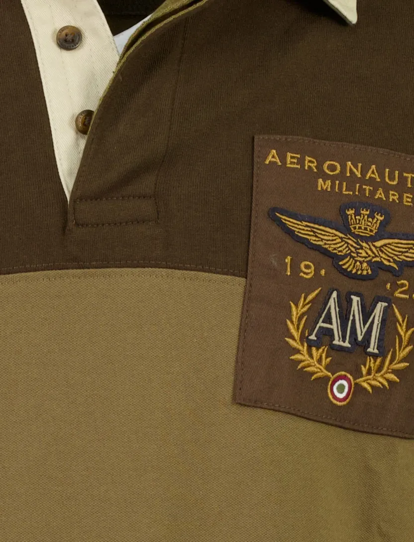 Poloshirt Aeronautica Militare bruin