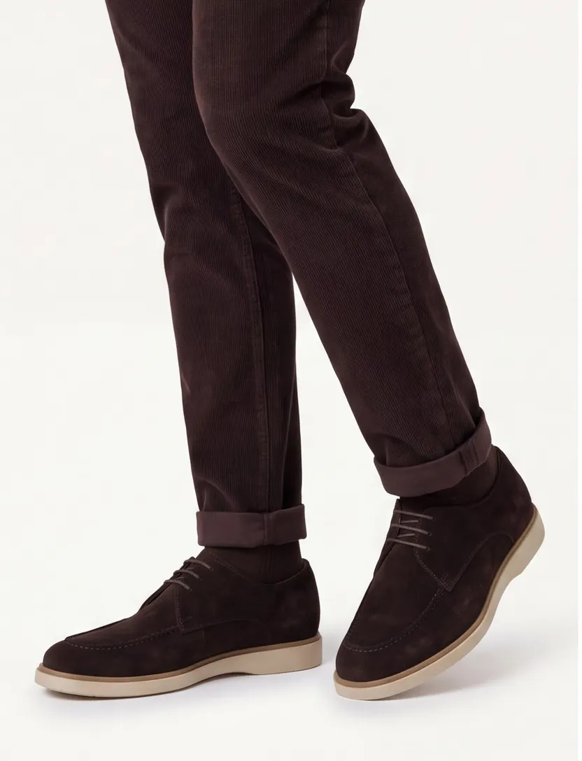 Schoenen Giorgio bruin suede met lichte zool