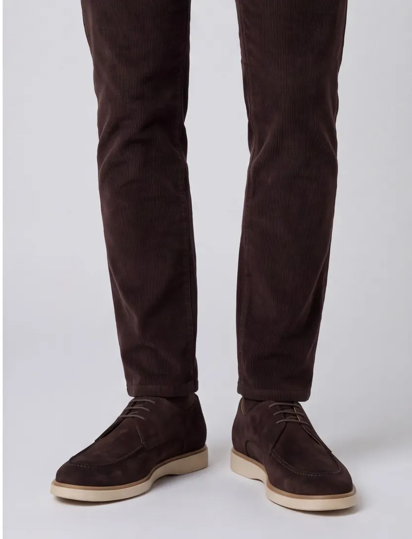 Schoenen Giorgio bruin suede met lichte zool