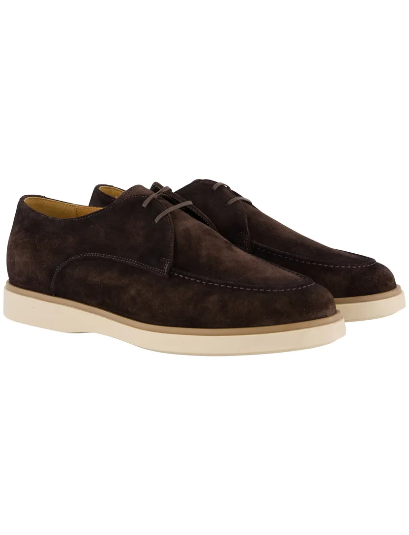Schoenen Giorgio bruin suede met lichte zool