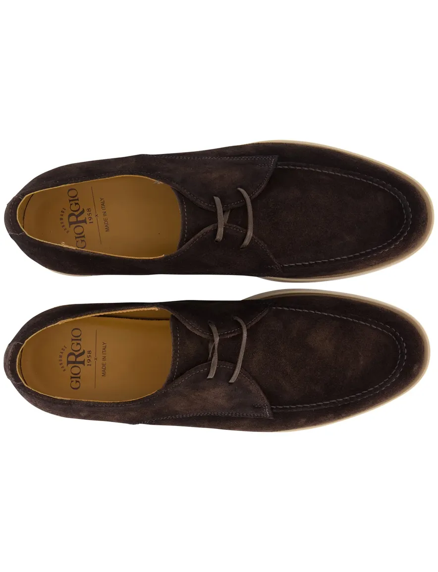 Giorgio veterschoenen bruin suède