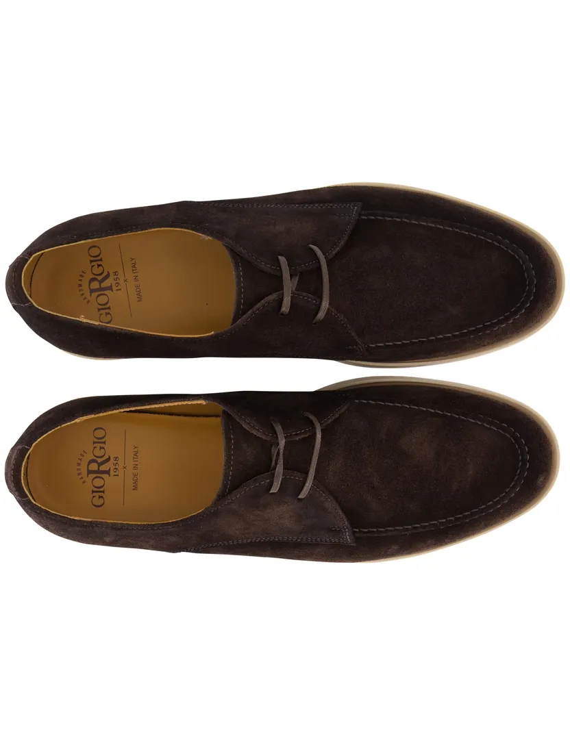 Schoenen Giorgio bruin suede met lichte zool