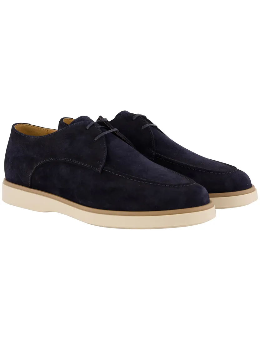 Schoenen Giorgio donkerblauw suede rubberen zool