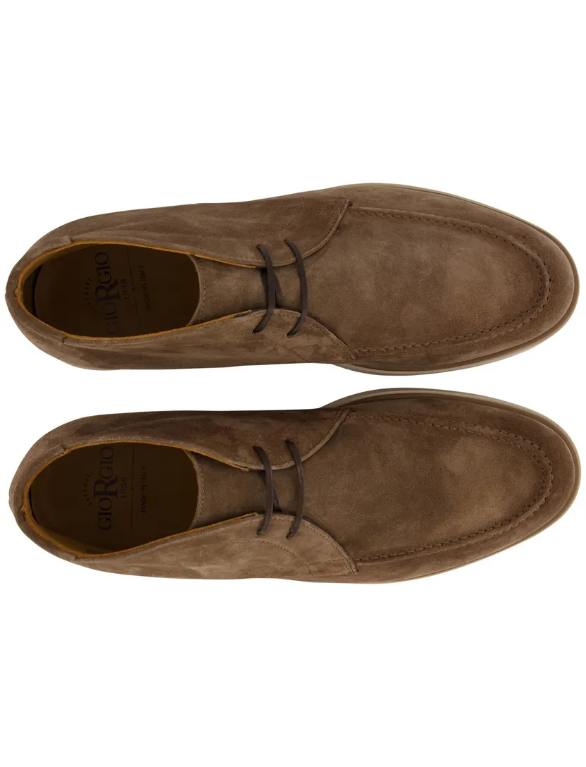 Schoenen Giorgio lichte zool met bruin suède