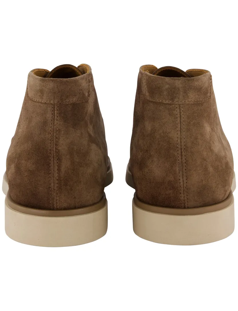 Schoenen Giorgio lichte zool met bruin suède