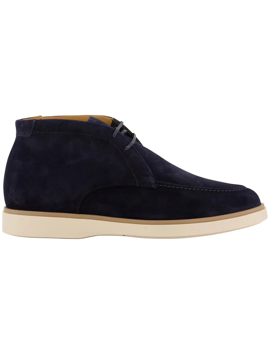 Giorgio veterschoenen donkerblauw suède & lichte zool