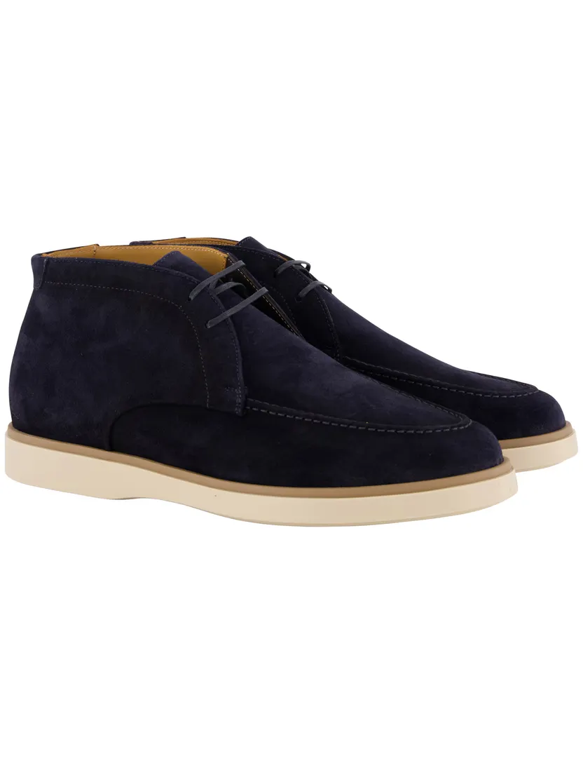 Schoenen Giorgio donkerblauw suède & lichte zool