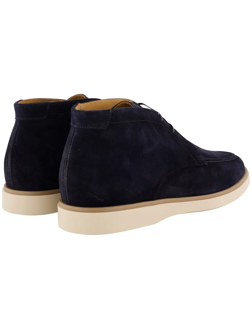 Giorgio veterschoenen donkerblauw suède & lichte zool