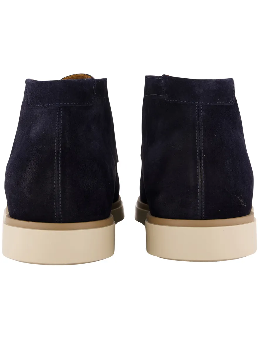 Giorgio veterschoenen donkerblauw suède & lichte zool