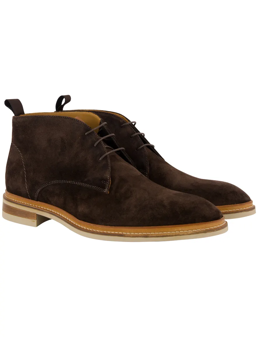 Giorgio veterschoenen bruin suède met luxe zool