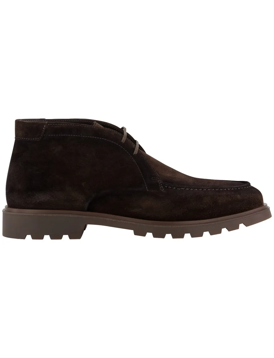 Giorgio veterschoenen donkerbruin met grof geribbelde rubberzool