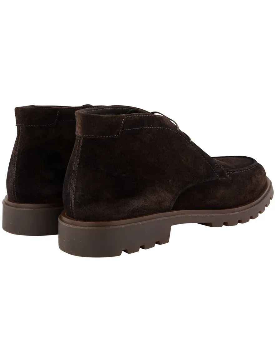 Giorgio veterschoenen donkerbruin met grof geribbelde rubberzool
